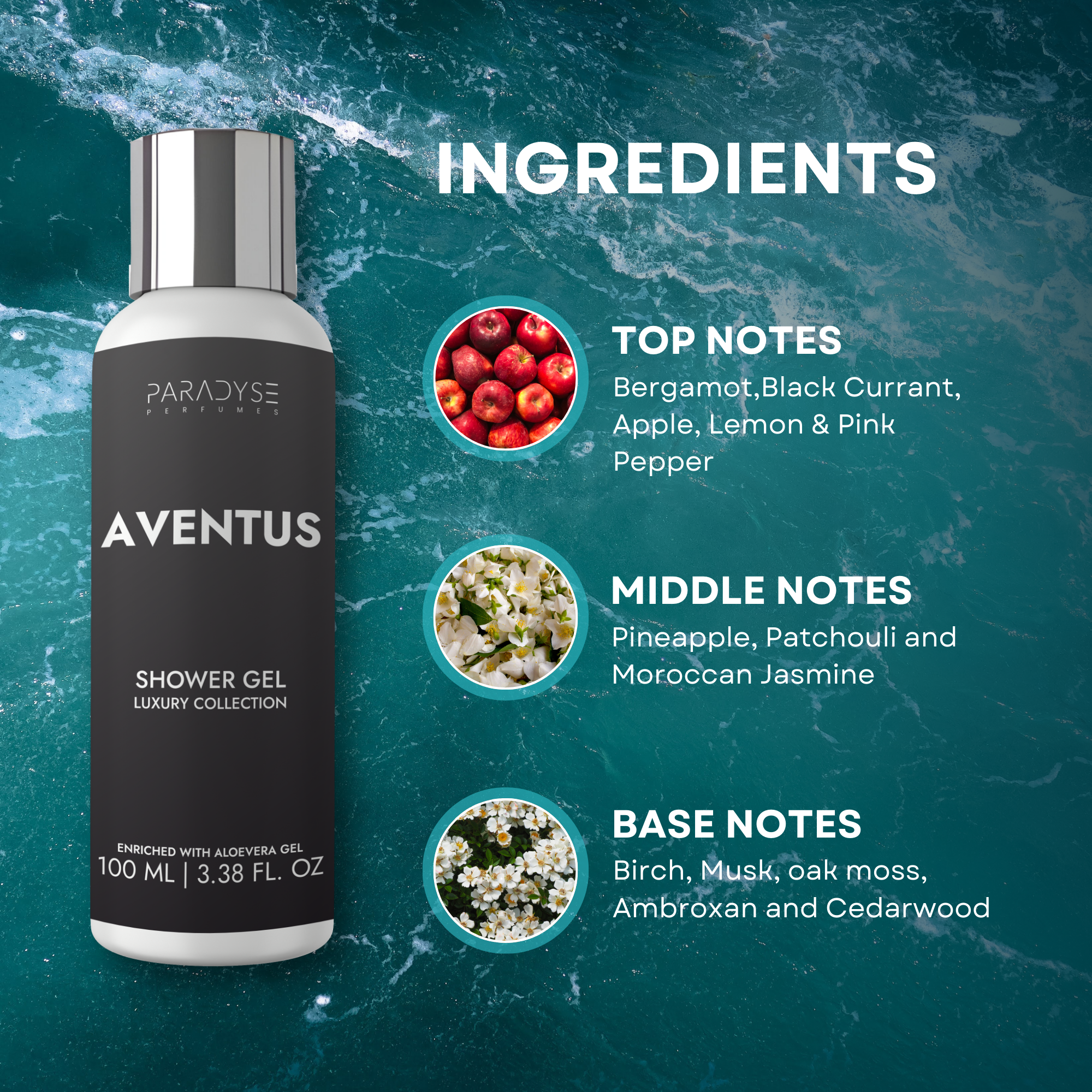 Aventus Body Wash for Men | Fruity Woody Scent | Moisturizing & Refreshing | Available in 100 ml