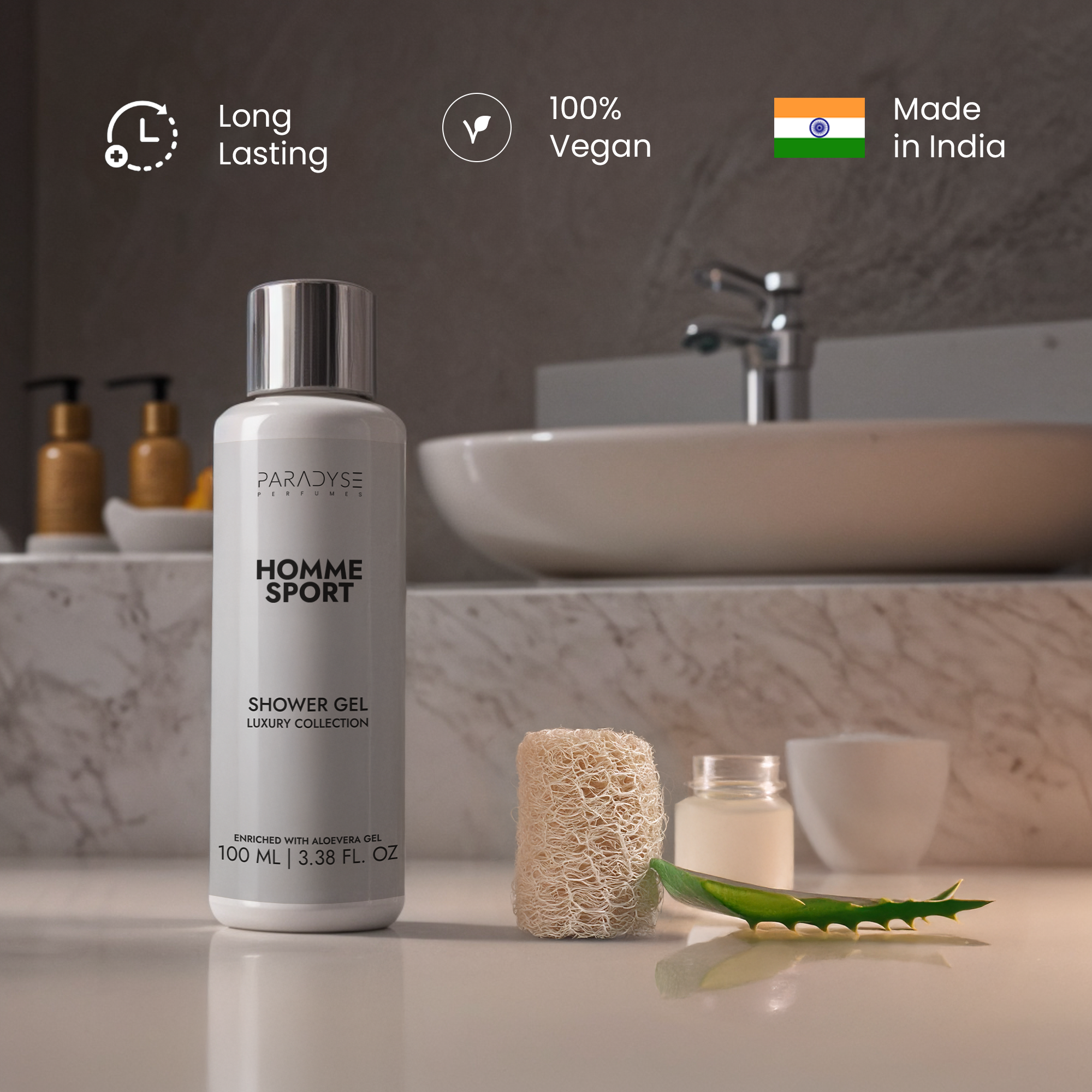Homme sport Body Wash for Women | Citrus Aquatic Scent | Moisturizing & Refreshing | Available in 100 ml