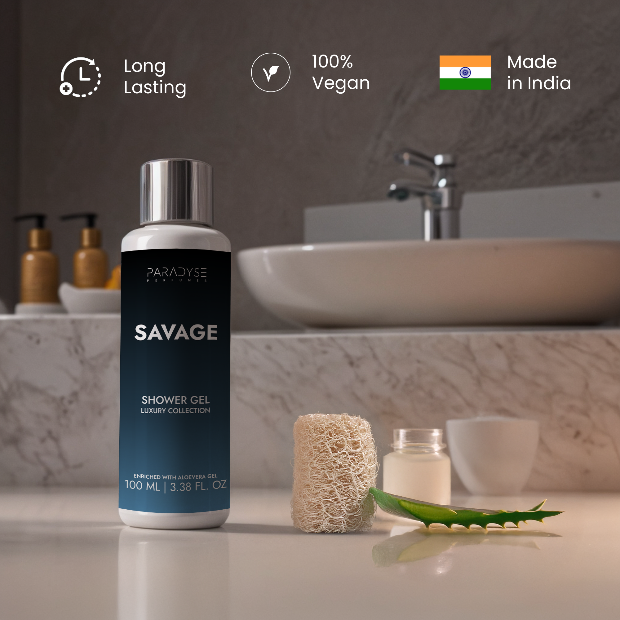 Savage Body Wash for Men | Spicy Woody Scent | Moisturizing & Refreshing | Available in 100 ml