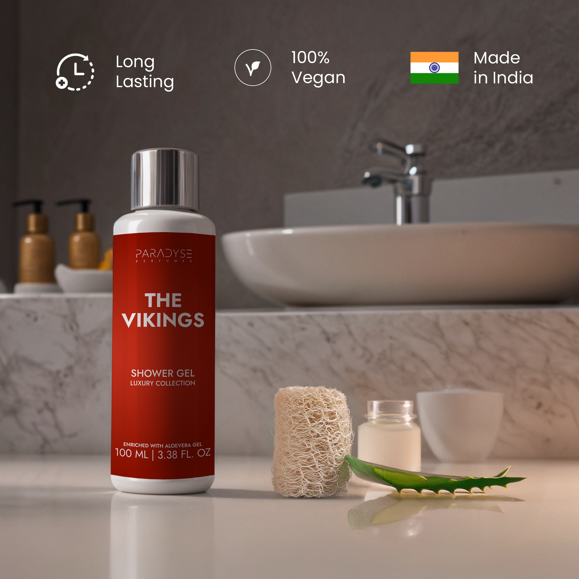 The Vikings Body Wash for Men | Spicy Floral Woody Scent | Moisturizing & Refreshing | Available in 100 ml