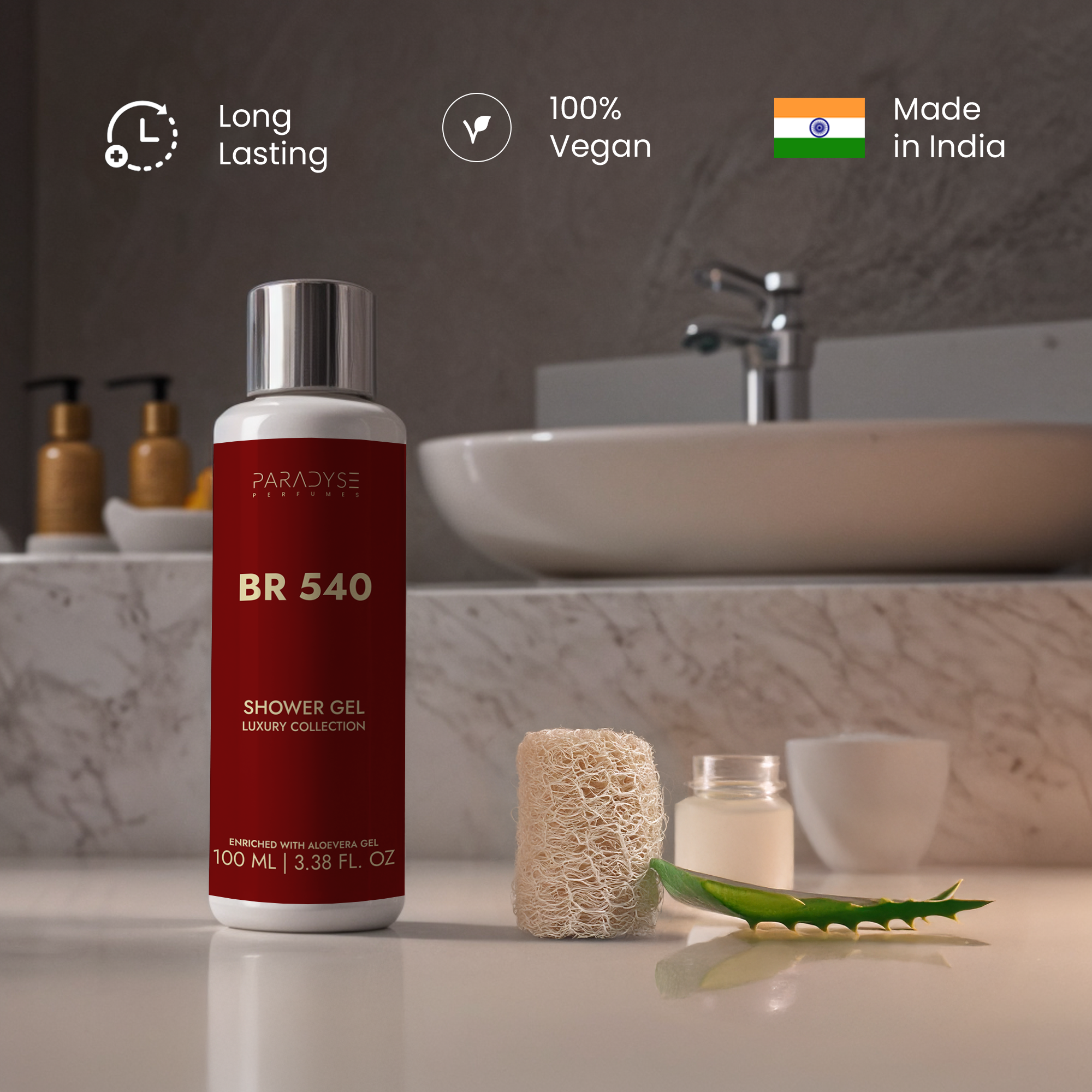 BR 540 Body Wash for Men | Woody Aromatic Scent | Moisturizing & Refreshing | Available in 100 ml