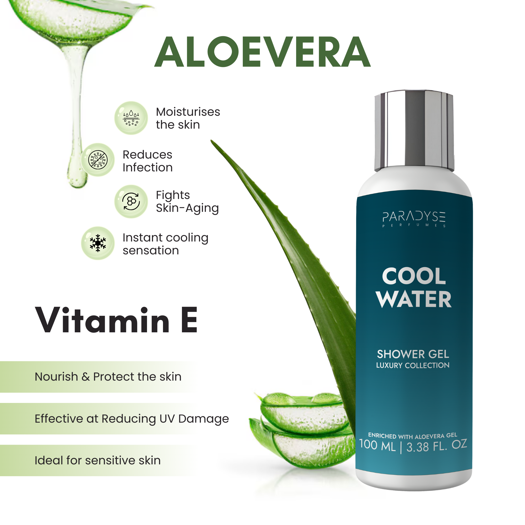 Cool Water Body Wash for Men | Aquatic Herbal Scent | Moisturizing & Refreshing | Available in 100 ml
