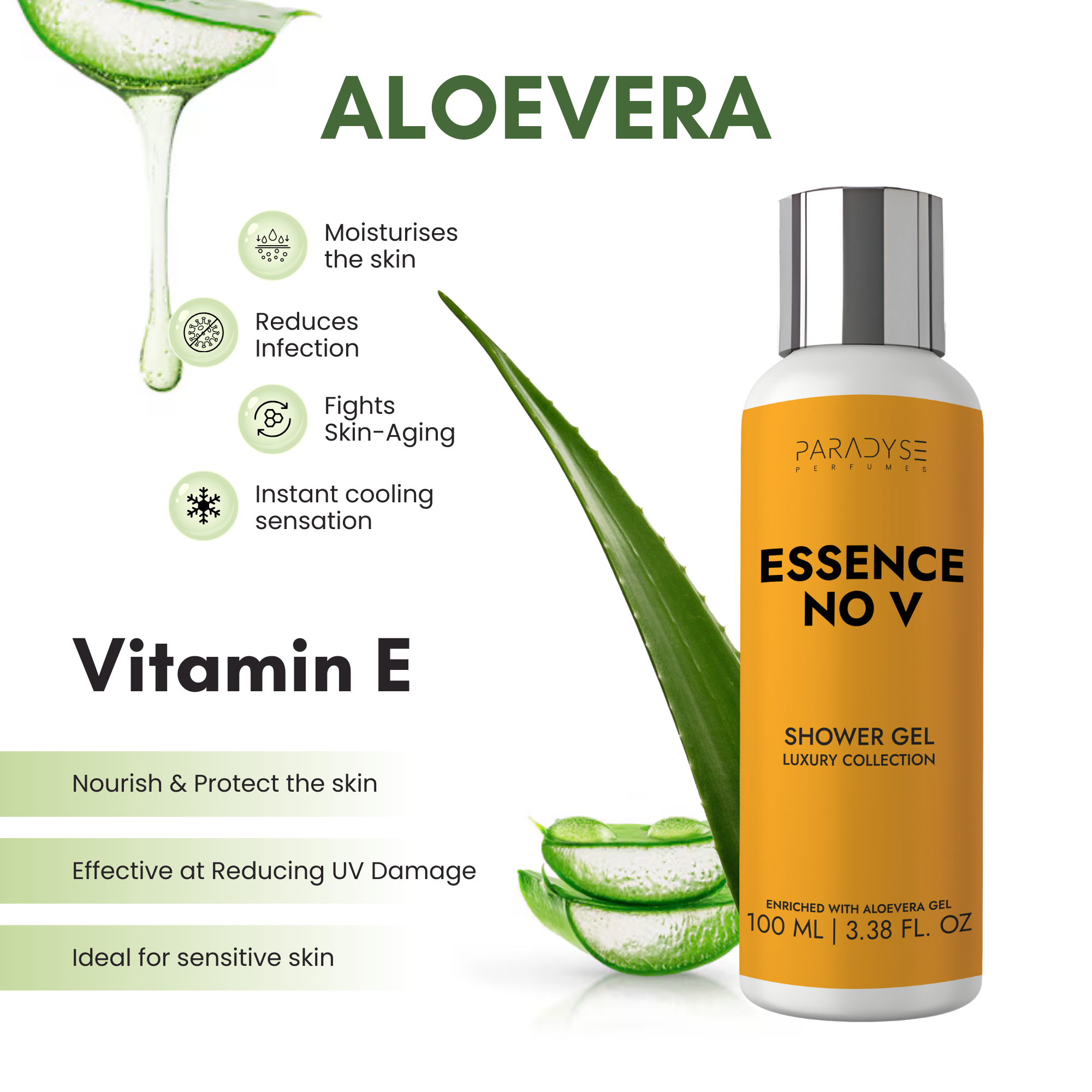 Essence No V Body Wash for Women | Floral Scent | Moisturizing & Refreshing | Available in 100 ml