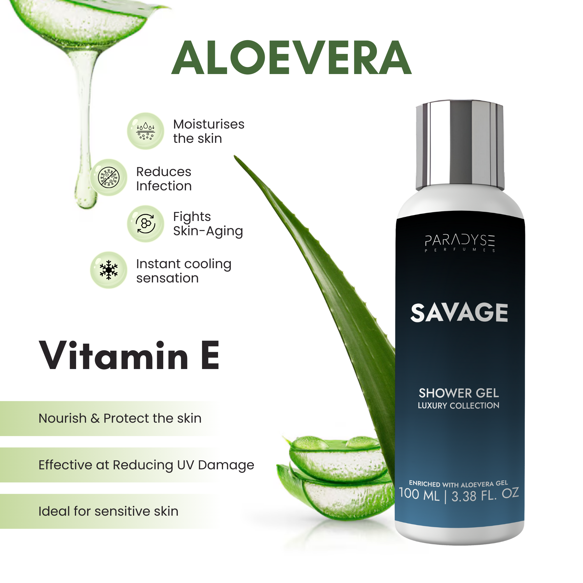 Savage Body Wash for Men | Spicy Woody Scent | Moisturizing & Refreshing | Available in 100 ml