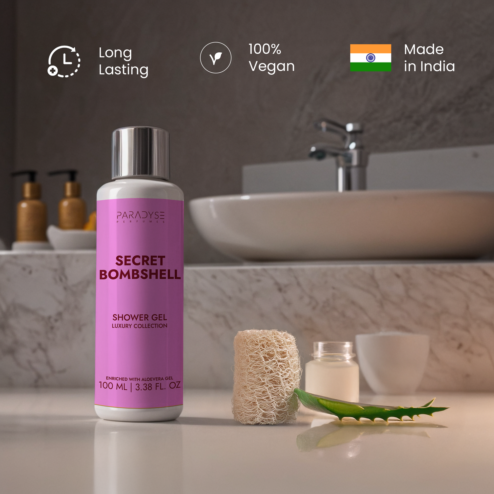 Secret Bombshell Body Wash for Women | Fruity Floral Scent | Moisturizing & Refreshing | Available inl 100 ml
